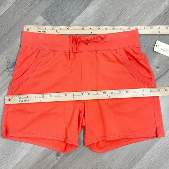 Sonoma Cotton Knit Drawstring Sweat Shorts Coral Orange Small - Picture 8 of 10